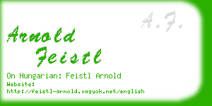 arnold feistl business card